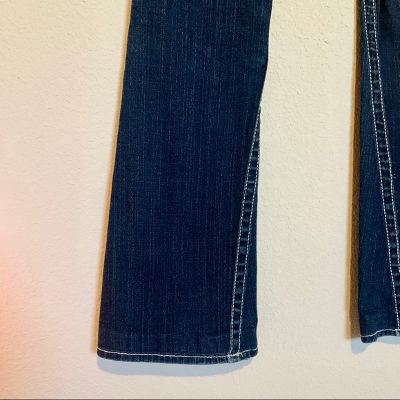 Dark Wash Contrast Stitching True Religion Jeans - Picture 4 of 12